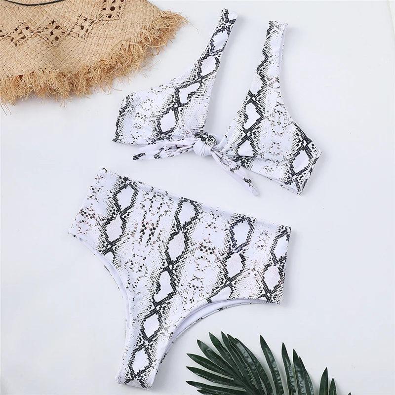 Sexy Bikinis Snaked High Waist Swimsuit Triangle Deep V Swimwear Backless Sexy Bathing Suits Tie Summer Split Swimsuit Bikinis Sexy Bikinis Snaked High Waist Swimsuit Triangle Deep V Swimwear Backless Sexy Bathing Suits Tie Summer Split Swimsuit Bikinis