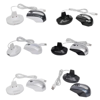 

Wireless Mouse Gamer Gaming Mouse Rechargeable 1600DPI Mouse 2.4GH Optical Mouse with Base L0523HUB for Laptop Overwatch, Multi-