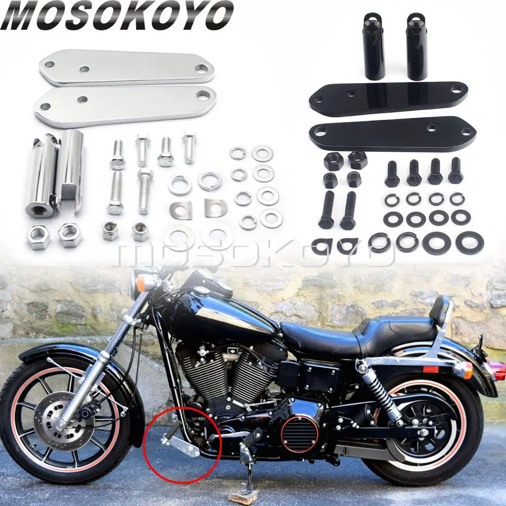 Krator Chrome Mini Board Floorboards Footpegs Compatible with 1995-2010 Harley Davidson Dyna Super Glide FXD 