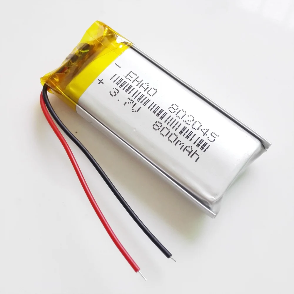 Ehao 802045 3.7v 800mah Bateria Recarregável Lipo Polímero de Lítio para o Massager Dvd E-book Fone de Ouvido Bluetooth 10 Peças - Image 3
