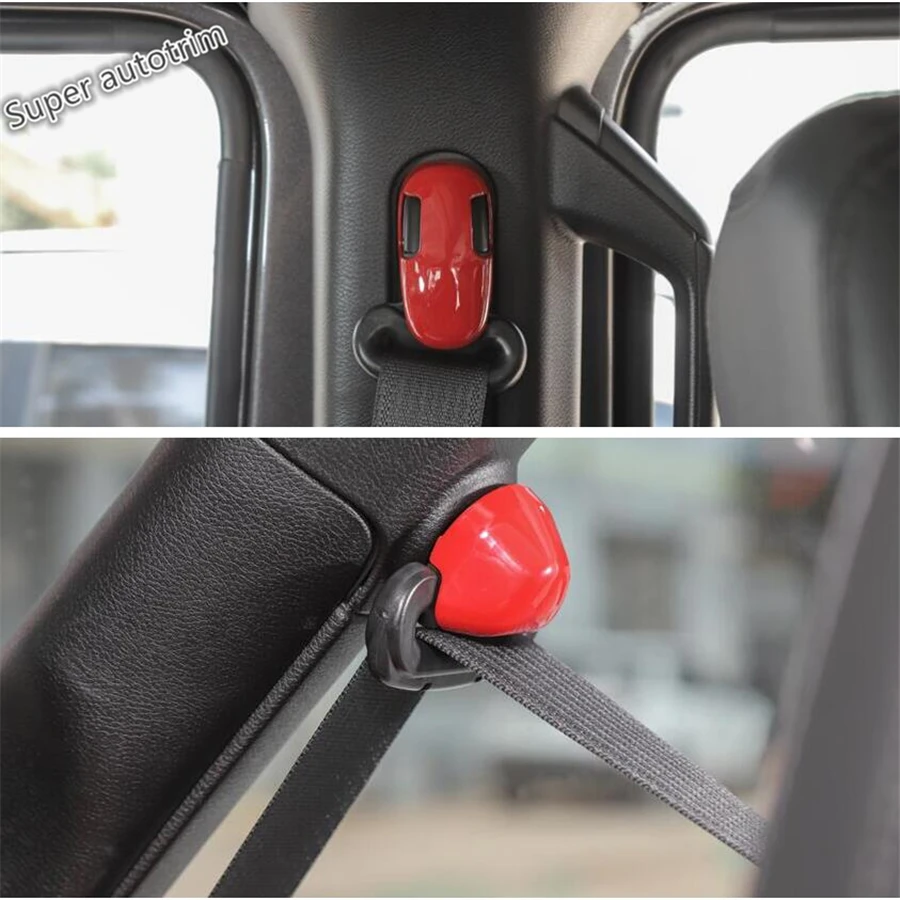 Accessories Safety Seat Belt Buckle Cover Kit ABS For Jeep Wrangler JL 2018 2019