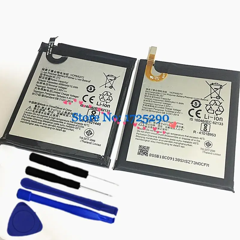 K6 Power 4000mAh BL272 K33a42 Battery K6 K33a48 k33b36 BL267 3000mAh