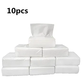 

10pcs 3-layer Thickened Toilet Napkin Paper Wood Pulp Paper Tissues Soft Disposable Napkins for Restaurant Hotel Paper Napkins