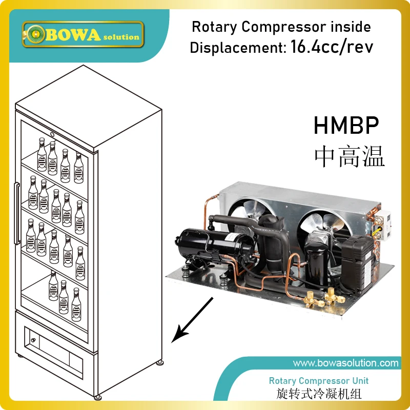 ^Cheap 3/4HP air cooled HMBP condensing unit with rotary compressor is great choice for bottle/ beverage coolers and vending machines ^Cheap 3/4HP air cooled HMBP condensing unit with rotary compressor is great choice for bottle/ beverage coolers and vending machines
