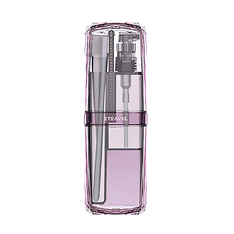 Standard Purple Evilto портативный стакан для зубных щеток дорожные туалетные принадлежности для зубной пасты органайзер для хранения зубных щеток коробка для мытья чашки аксессуары для ванной комнаты - Цвет: Standard Purple