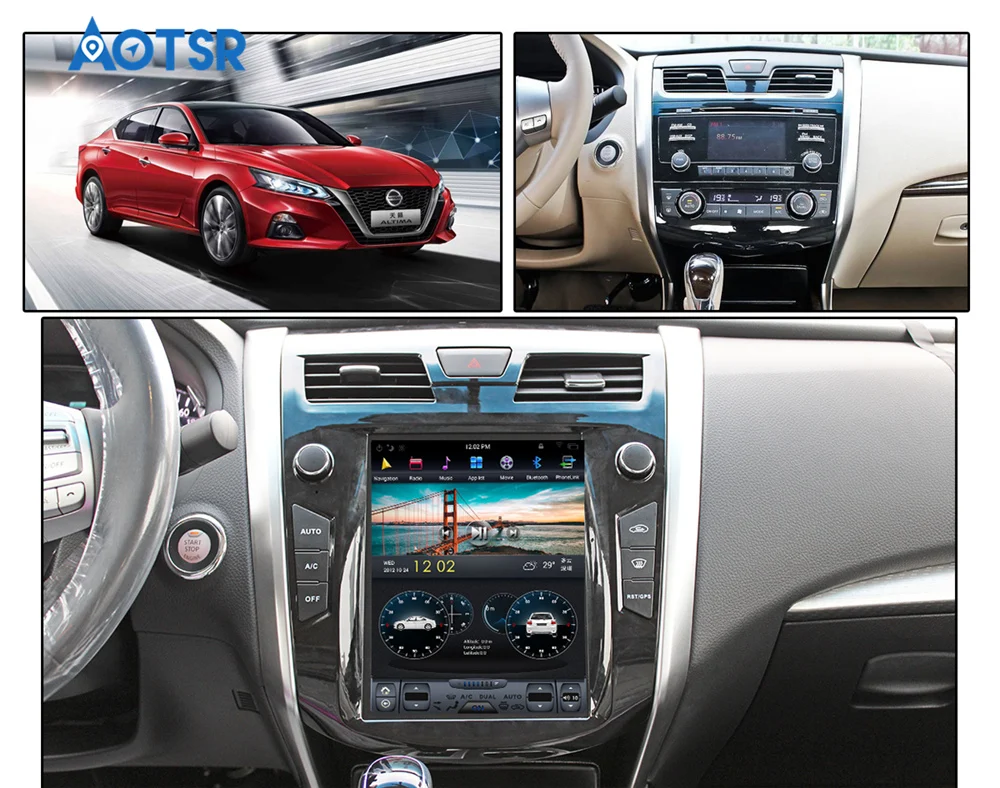Tesla style px6 Android 8,1 4+ 64G автомобильный DVD плеер gps навигация для NISSAN TEANA 2013+ мультимедийный радио рекордер стереонаушники