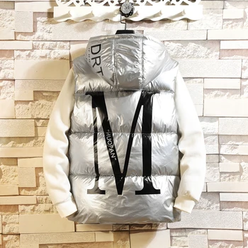 

M-5XL Winter Bodywarmer Sleeveless Jacket Men Casual Vest Men Brand Gilet Mens Warm Vest Down Winter Waistcoat For Men