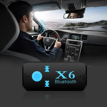 

X6 Universele Bluetooth V4.1 Ondersteuning Call Muziekspeler Telefoon Auto AUX In/Output MP3Bluetooth receiver Car