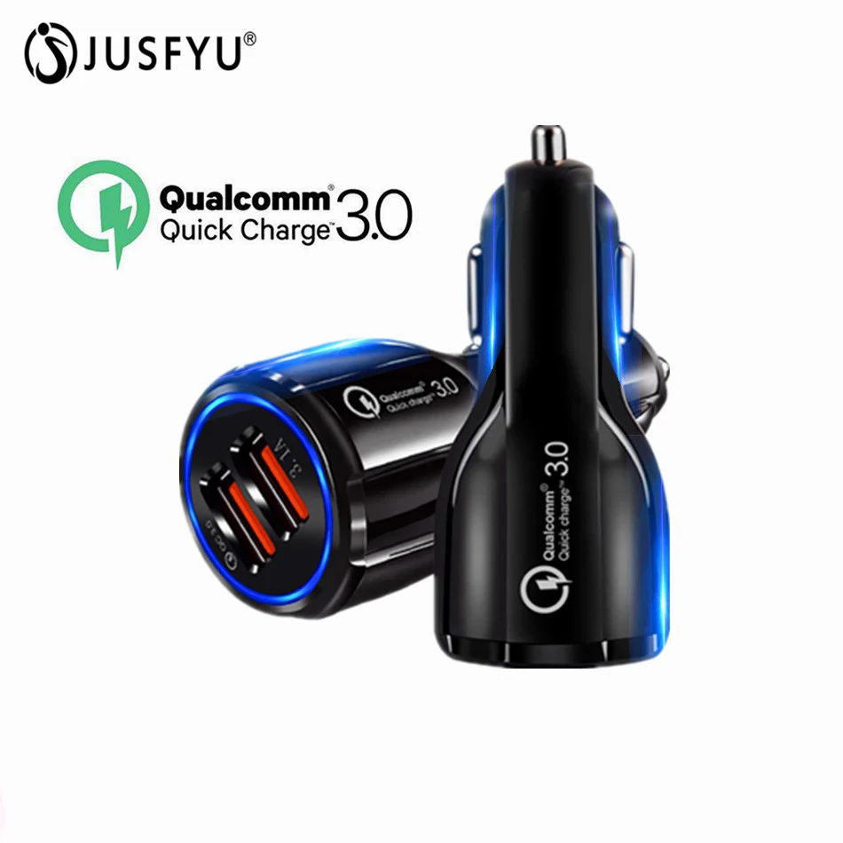 Автомобильное быстрое зарядное устройство USB 3 0 со светодиодным дисплеем для