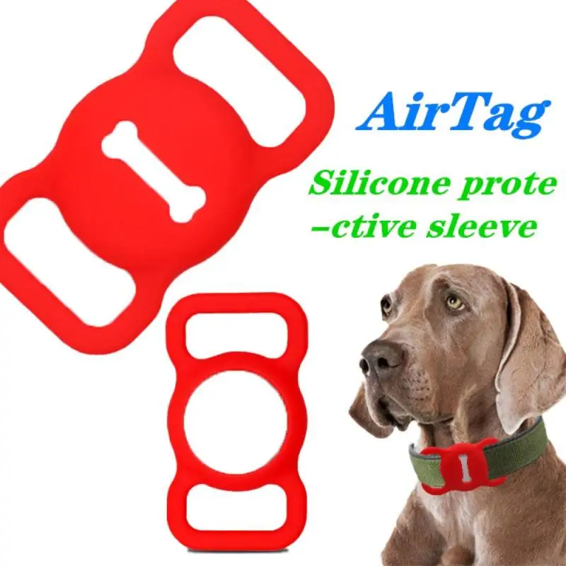 2 Pcs Airtag Case Compatible with Apple Airtag,Silicone Air Tag Holder for Dog Cat Collar Cover Anti-Lost and Scratch,GPS Tracking Accessories Pet Loop Holder,Midnight Blue 