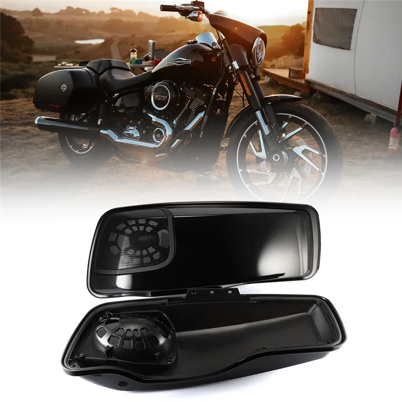 

Motorcycle Left Right Speaker Cutout Lid Saddlebag Grill for Harley Touring model FLT FLHT FLHTCU FLHRC Road King Road Glide D40