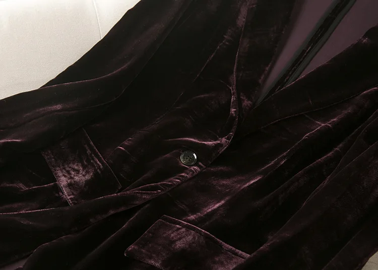 

Europe And America New Gold Velvet Suit Women's One-Button Loose-Fit Long Sleeve Suit High Order Fashion Elegant Coat 2019 Women