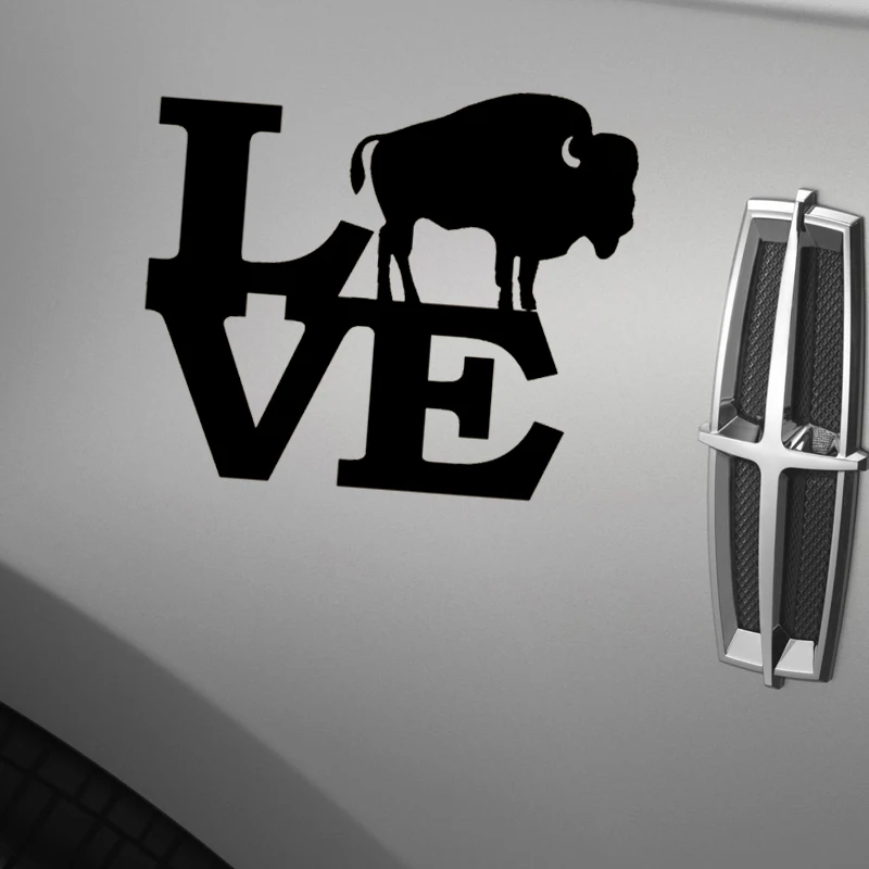 EmpireYing 3 размера 8 цветов Buffalo Love Wild Animal Автомобильная наклейка крепкая Bison Rocky Mountain