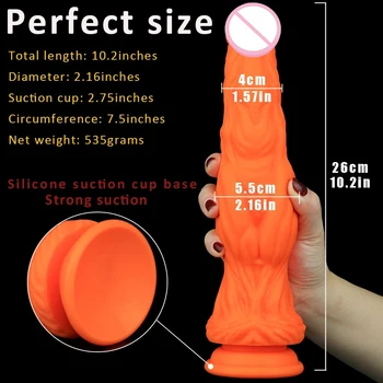 New Fantasy Realistic Dildo Animal  Large Anal Sex Toys Butt Massage For Men Women Big Anal Beads Liquid Silicone Penis Sex Shop 6