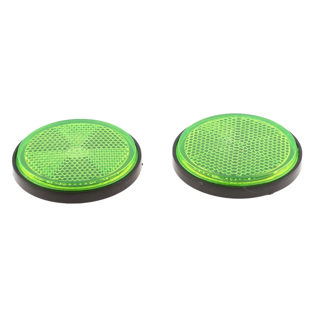 Plastic Car Auto Round Chrome Red Reflective Sticker Self Adhesive ...