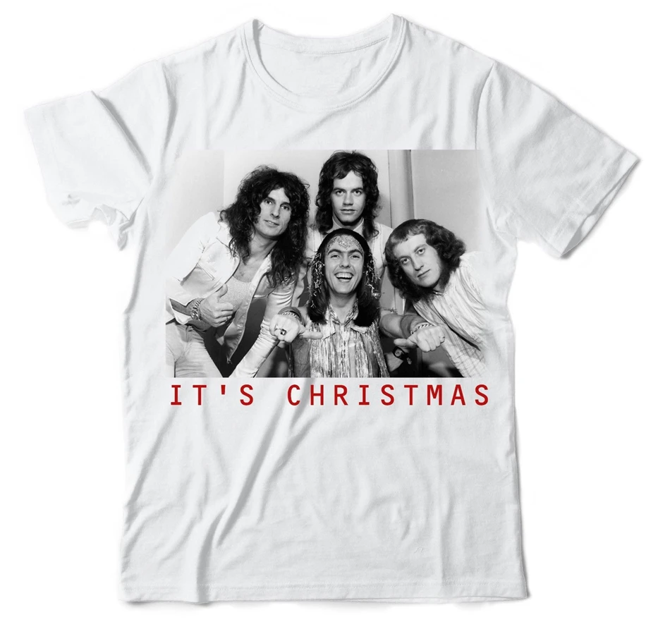 Slade it Christmas 80 s футболка унисекс с рождественской песней белая Wsn45 для молодежи
