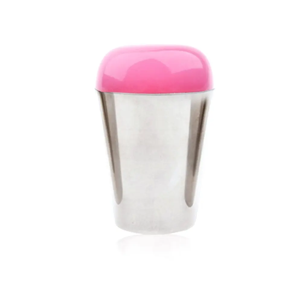 pink translucent Инструменты для печати ногтей, металлическая ручка из нержавеющей стали, Украинская Мягкая Печать и скребок, силиконовый инструмент для маникюра - Цвет: pink translucent