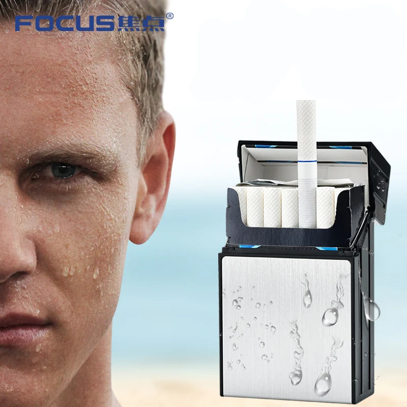 

Portable Cigarette Case Box with Moistureproof Waterproof and compressive for men women can holder 20 pcs cigarettes