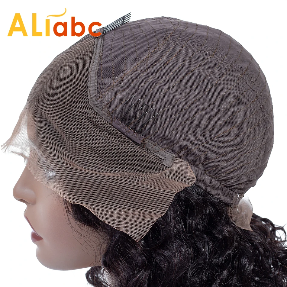 Aliabc 13*4 парики на кружеве кудрявые 100% человеческие волосы для черных женщин