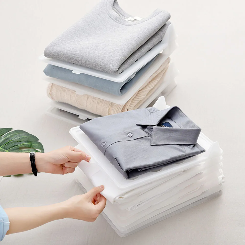 Clothing Folding Board Clothes Storage Rack Organizer Drawer Shirt Fold Bracket