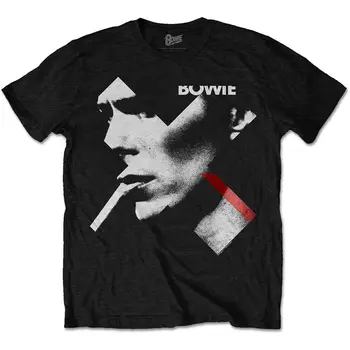 

David Bowie Smoking Cross Rock Licensed Tee T-Shirt Men Printed T Shirts Short Sleeve Hipster Tee Customize Tee Shirts