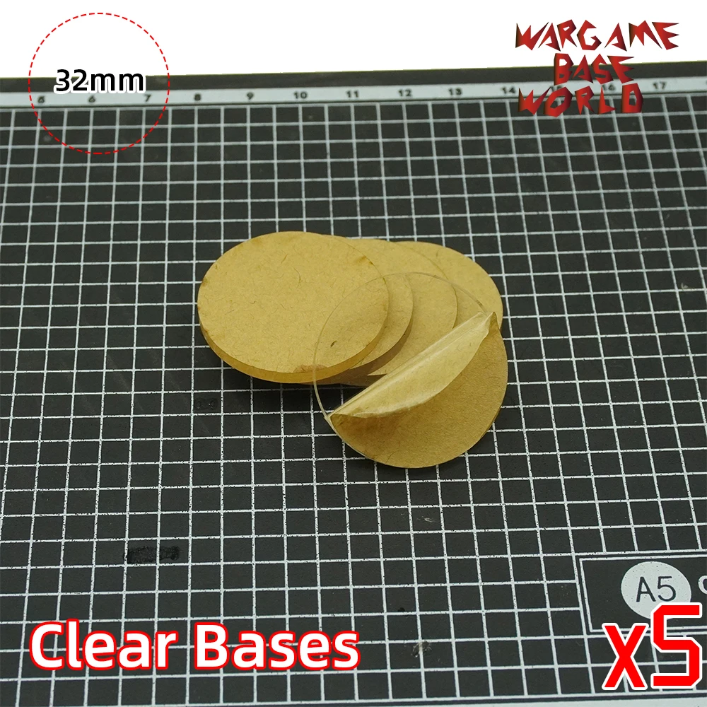 Base World para juego de guerra, BASES transparentes para miniaturas, 32mm