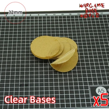 Wargame Base World - TRANSPARENT / CLEAR BASES for Miniatures - 32mm clear bases 1
