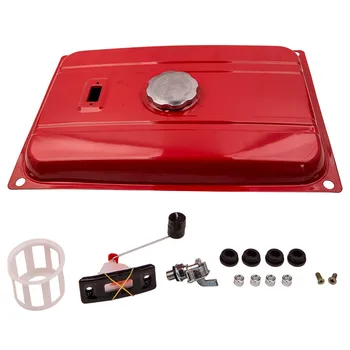 

18.9L 5 Gallon Generator Gas Tank Fuel Filter Cap Gauge Petcock For EC2500 Red