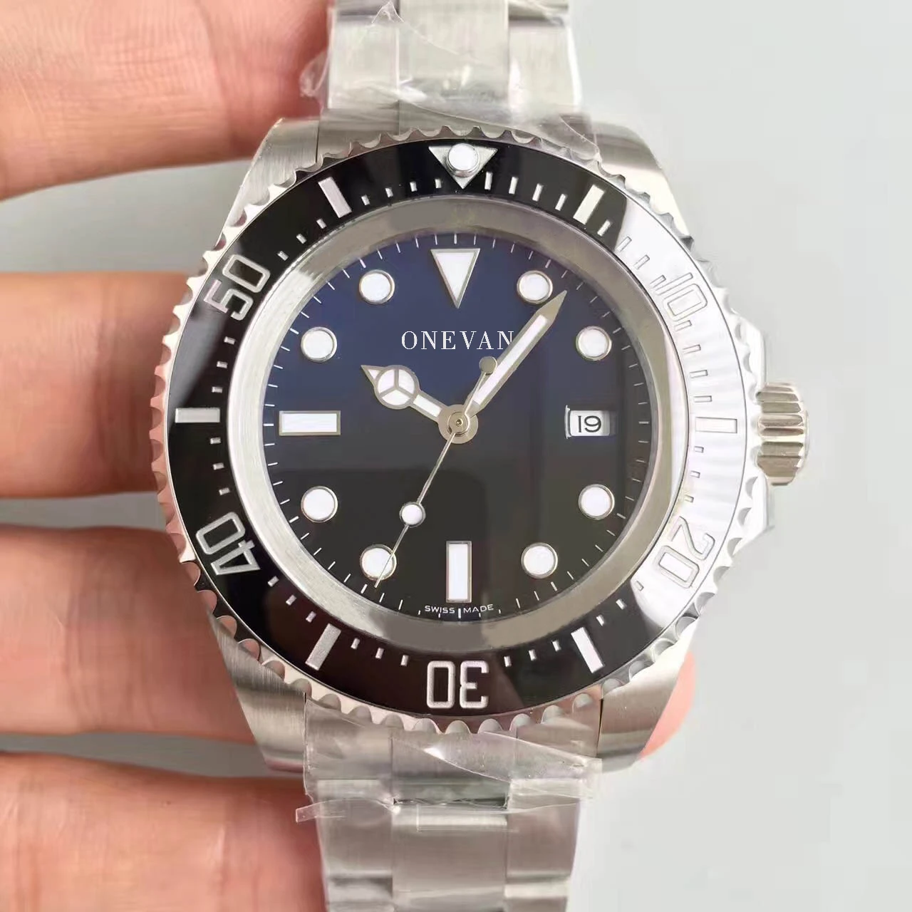 

D-Blue Deep aaa Ceramic Bezel SEA Date Sapphire Cystal Stainless Steel With Glide Lock Clasp Automatic Mechanical Dwelle Watches