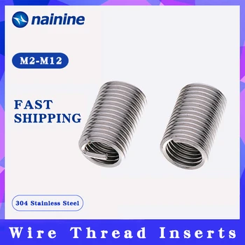 

60Pcs Silver M3-M12 Thread Repair Insert Kit Set Stainless Steel For Hardware Repair Tools