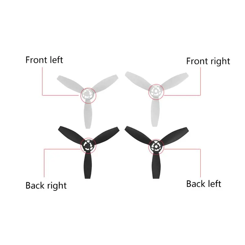 4 шт. пластиковые пропеллеры Quick Release лопасть пропеллера для Parrot Bebop 2 Drone/fpv2.0
