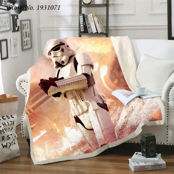 

Popular Movie Star Wars 3D Printed Fleece Blanket for Beds Thick Quilt Fashion Bedspread Sherpa Throw Blanket Adults Kids 08
