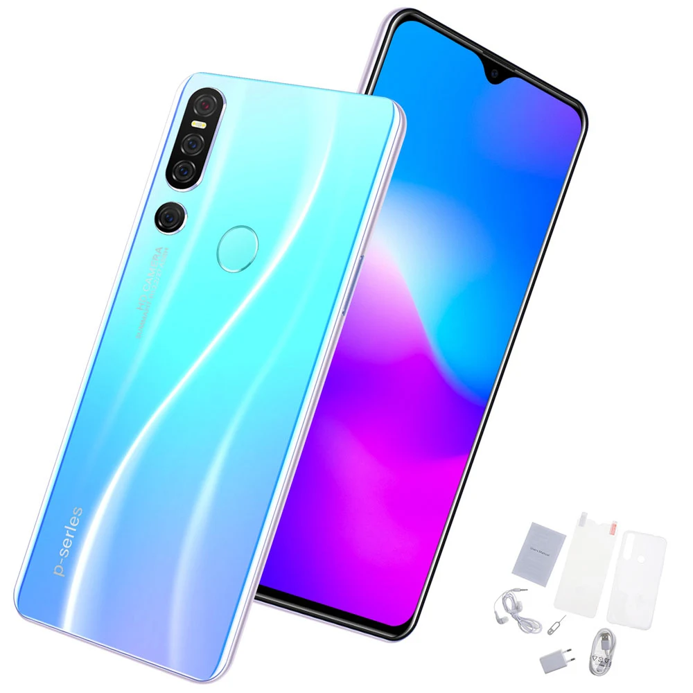 4G мобильный телефон 3 ГБ+ 32 Гб Смартфон Android OS 9,1 для унисекс 6,3 дюймов экран разблокирован smoдругой двойной карты и двойной режим ожидания - Цвет: White EU