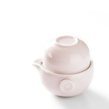

LUWU ceramic teapots with 1 cup a tea sets pink portable travel tea set drinkware