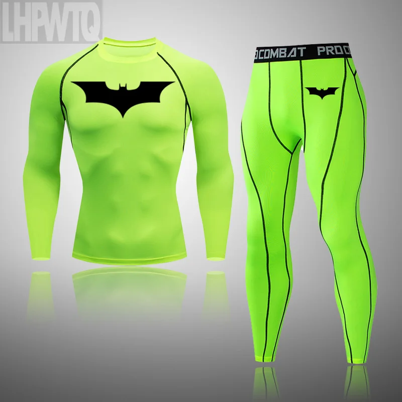 New Men's Thermal Underwear Winter Tracksuit Compression Gym Fitness Clothes Ski Suit Men Workout Tights Running Sport Wear