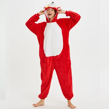 

Adult Cartoon Animal Onesie Sleepwear Hanamichi Sakuragi RolePlay One-piece Pajamas Women Couple Winter Flannel Pajamas Romper