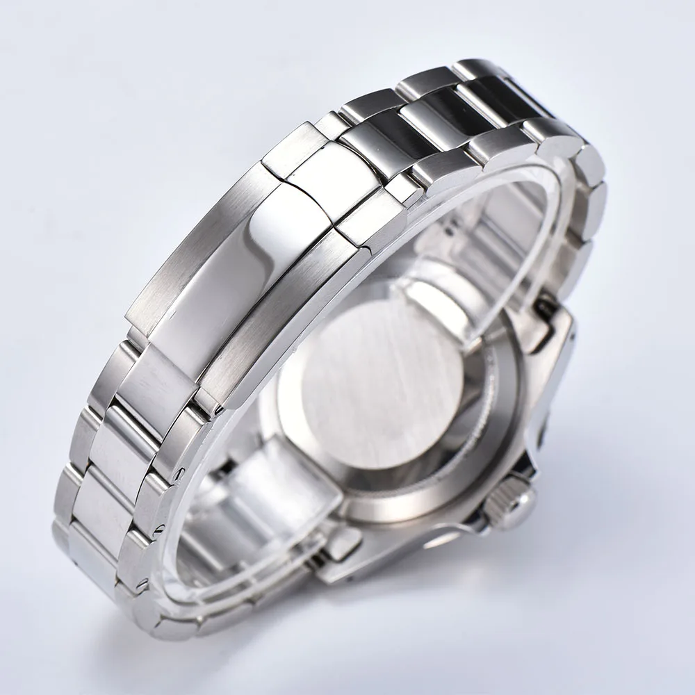 

44mm Men's Manual Winding Mechanical Movement Watch Military Stainless Steel Case High Quality Rubber Strap