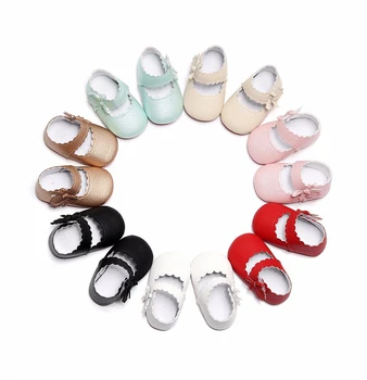 

Baby Princess Shoes Toddler Girls Boys Soft Sole Wave Bowknot Shoes Newborns Fashion Running Shoe For Party Wedding 0-18M A20