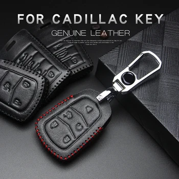 

Leather Car Key Cover Case For Cadillac ATS CT6 CTS DTS XTS Escalade ESV SRX STS XTS ELR ATSL SLS STS BLS CTS XT5 XT6 XLS CTS-V