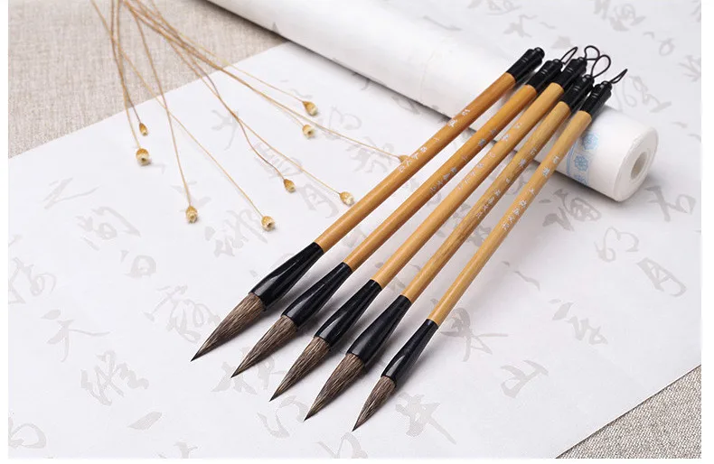 Китайская кисть из барсука волос Китайская каллиграфия кисти руки пейзажная живопись Lian каллиграфии набор кистей для Tinta Китай(материк