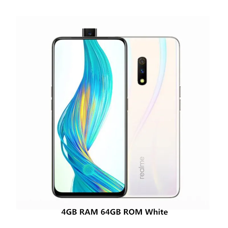 Мобильный телефон Realme X 6,5" Android 9,0 2340X1080 48.0MP отпечаток пальца Snapdragon 710 4G LTE - Цвет: 4GB 64GB White