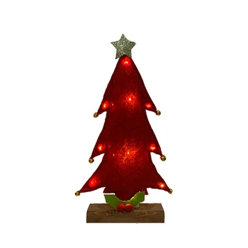 

Home Battery Operated Hotel Office Desktop Decoration Mini Christmas Tree With LED Light Festival Art Craft Photo Prop Holiday