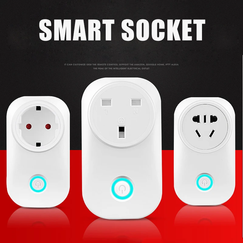 ZUCZUG Smart Plug умная розетка Wi-Fi 10A 100 V-240 V-умному» сроки приложение штепсельная вилка американского стандарта дома Alexa дистанционного Управление стены умная розетка