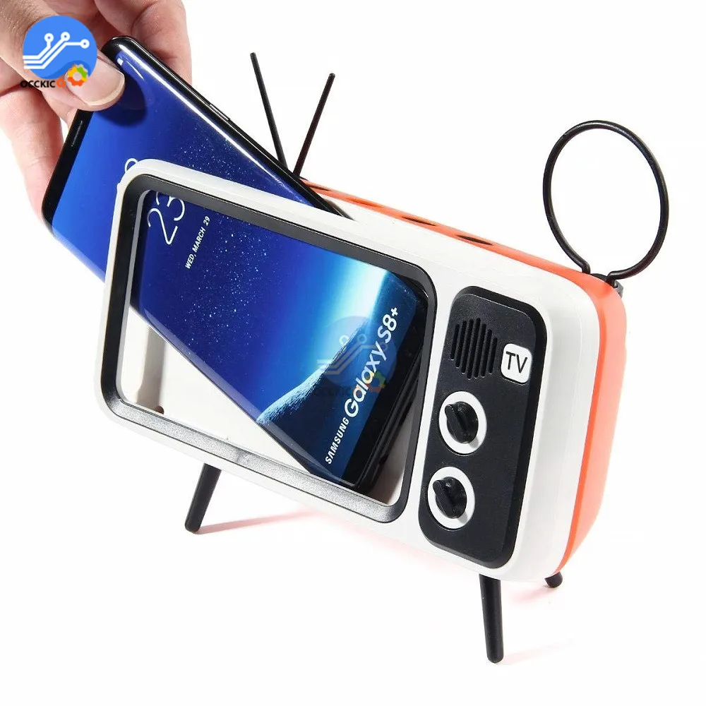 Беспроводной Bluetooth динамик Ретро ТВ Стиль бас портативный с мобильный телефон тв