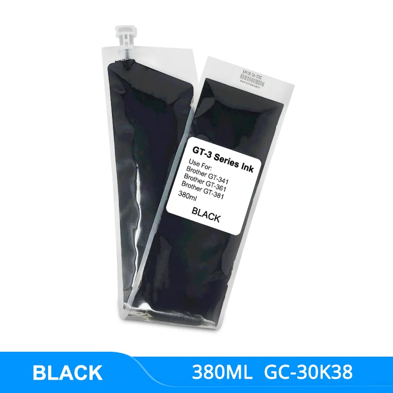 380ml Black GT-3 DTG чернила для текстиля Замена чернильная коробка для брата GT-341 GT-361 GT-381 GT3 серии швейный принтер(6 видов цветов на выбор - Цвет: 380ml Black