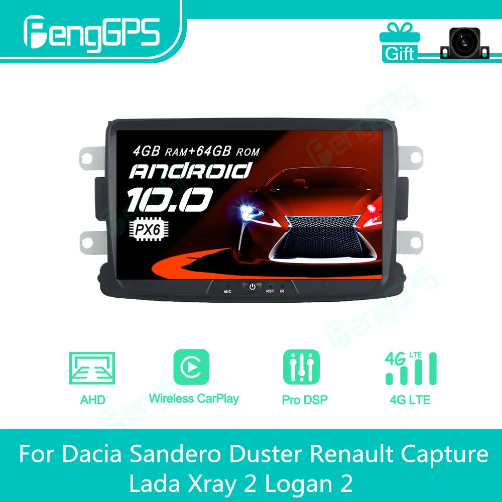 Per Dacia Sandero Duster Renault Captur Lada Xray 2 Logan 2 Android Autoradio Stereo Lettore Multimediale 2 Din Autoradio Gps Navi