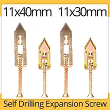 Tornillo de expansión autoperforante para paneles de yeso, herramientas de fijación, Kit de anclaje, para techo de ladrillo hueco, placa de cemento, enchufe de cavidad