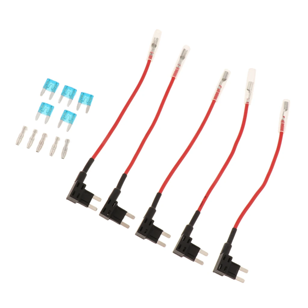 5pcs Add A Circuit Fuse Tap Piggy MINI Back  Fuse Holder ATM APM 12/24V