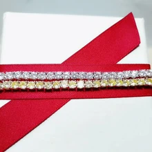 Дизайнерский Модный 925 пробы, серебряные украшения, 3А, кубический цирконий, вечерние браслеты