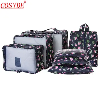 

Cosyde New 7PCS/Set High Quality Oxford Cloth Ms Travel Mesh Bag In Bag Luggage Organizer Packing Cube Organiser For Clothing